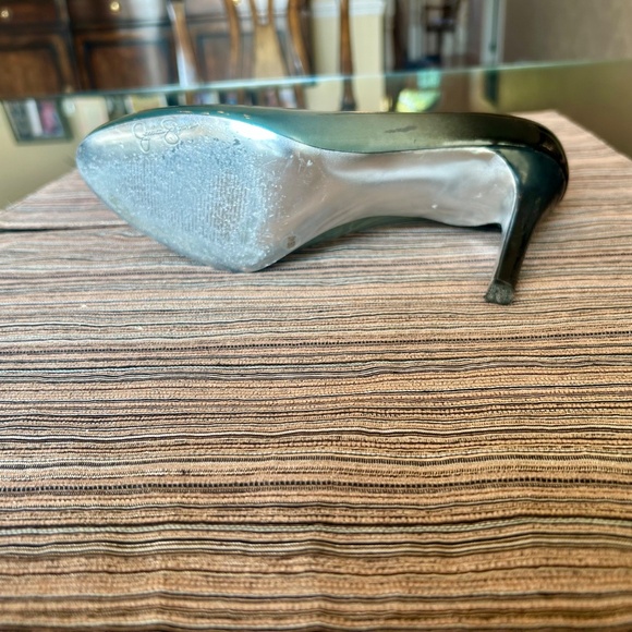 Jessica Simpson Green to Black Ombré Patent Leather Stilettos Size 10 - Picture 8 of 8